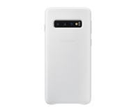 Etui Leather Cover do Samsung Galaxy S10 białe - 478363 - zdjęcie 1